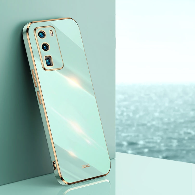 XINLI Straight Edge 6D Electroplate TPU Phone Case – TPU, For Huawei P30 Pro, For Huawei P30 Lite, For Huawei P40 For Huawei P40 Mint Green