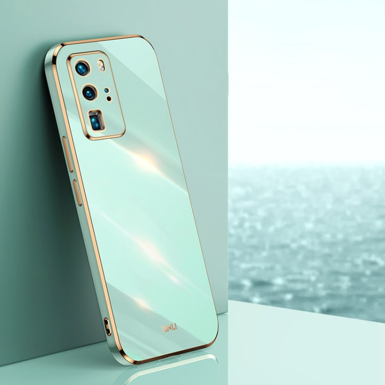 XINLI Straight Edge 6D Electroplate TPU Phone Case – TPU, For Huawei P40 Pro, For Honor 20, For Honor 20 Pro For Huawei P40 Pro Mint Green