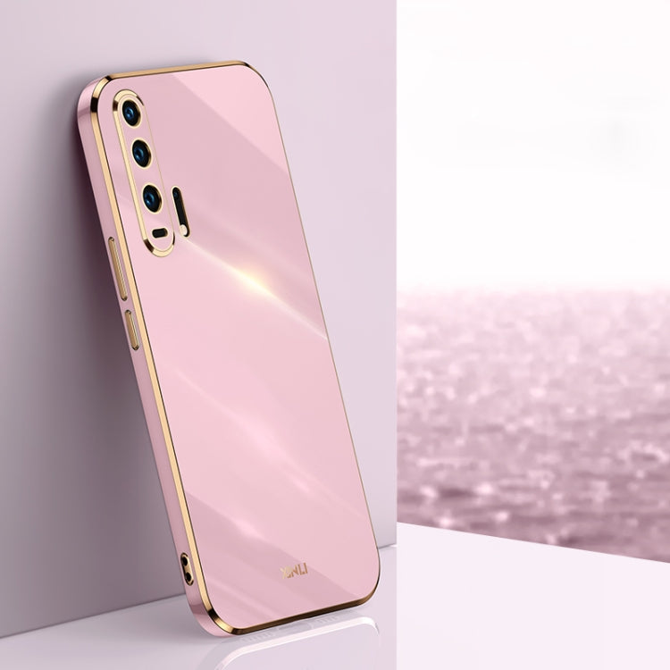 XINLI Straight Edge 6D Electroplate TPU Phone Case – TPU, For Huawei P40 Pro, For Honor 20, For Honor 20 Pro For Honor 20 Pro Cherry Purple