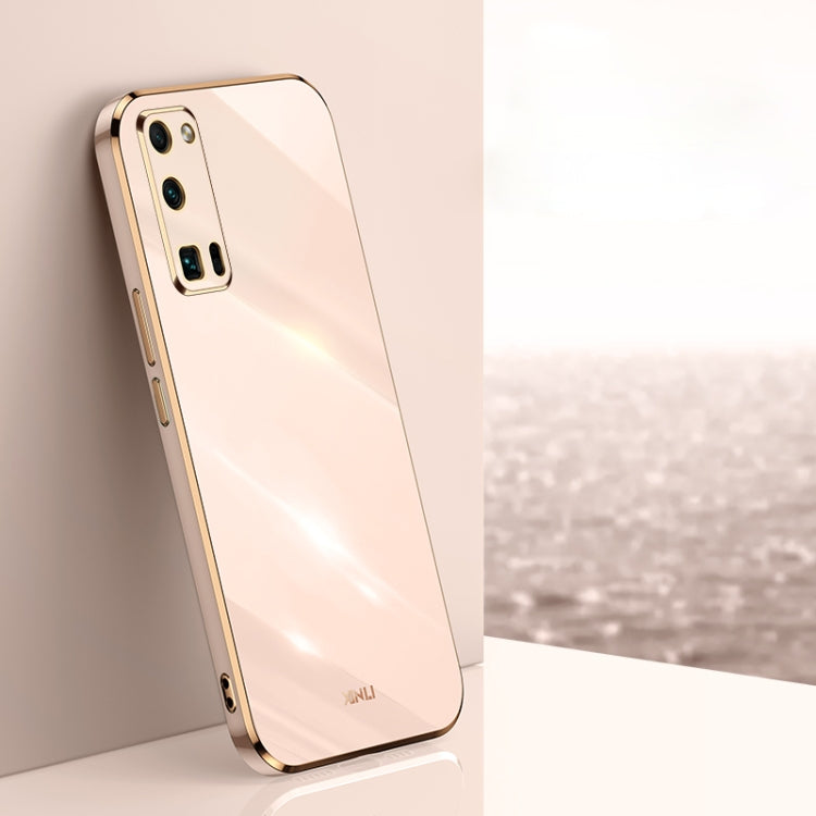 XINLI Straight Edge 6D Electroplate TPU Phone Case – TPU, For Honor 20 Lite, For Honor 30, For Honor 30 Pro For Honor 30 Pro Pink