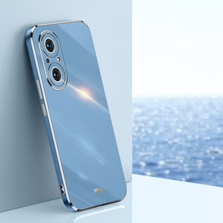 XINLI Straight Edge 6D Electroplate TPU Phone Case – TPU, For Honor 50 SE, For Honor Play 3, For Honor Play 5T Youth For Honor 50 SE Celestial Blue