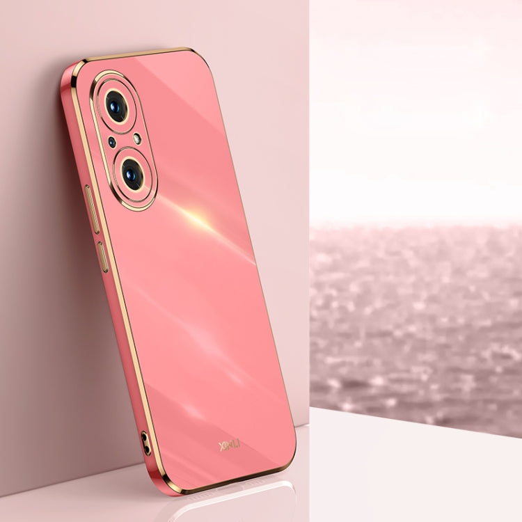XINLI Straight Edge 6D Electroplate TPU Phone Case – TPU, For Honor 50 SE, For Honor Play 3, For Honor Play 5T Youth For Honor 50 SE Hawthorn Red