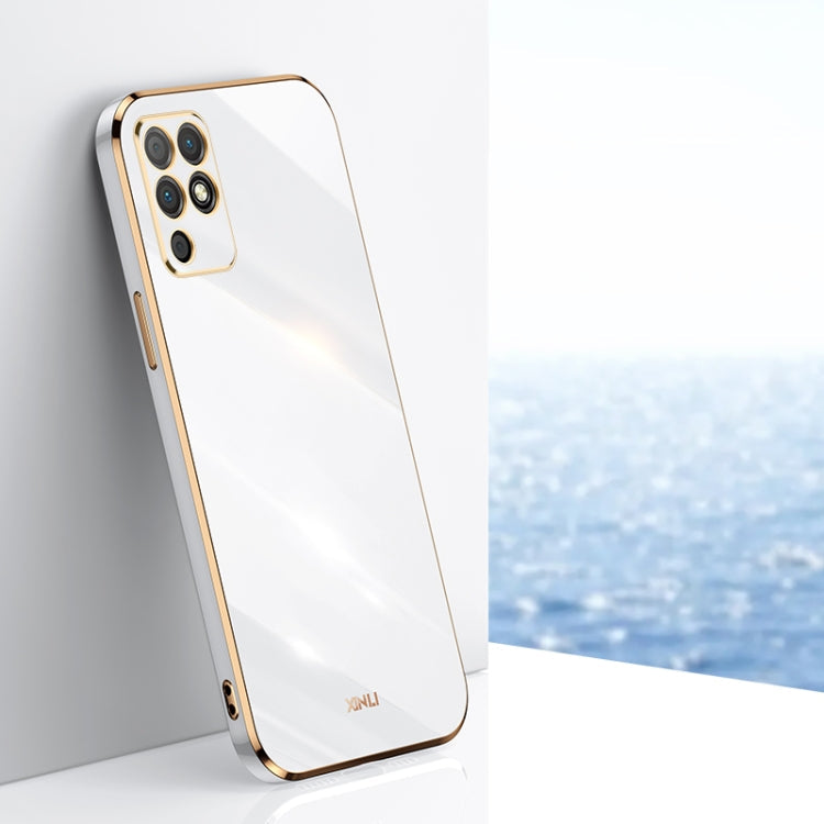 XINLI Straight Edge 6D Electroplate TPU Phone Case – TPU, For Honor 50 SE, For Honor Play 3, For Honor Play 5T Youth For Honor Play 5T Youth White