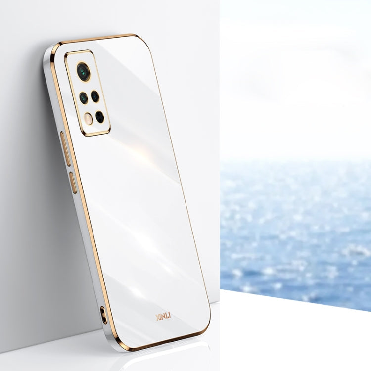 XINLI Straight Edge 6D Electroplate TPU Phone Case – TPU, For Honor V40 5G, For Honor X10 5G, For Huawei nova 8 5G, For Honor 50 For Honor V40 5G White