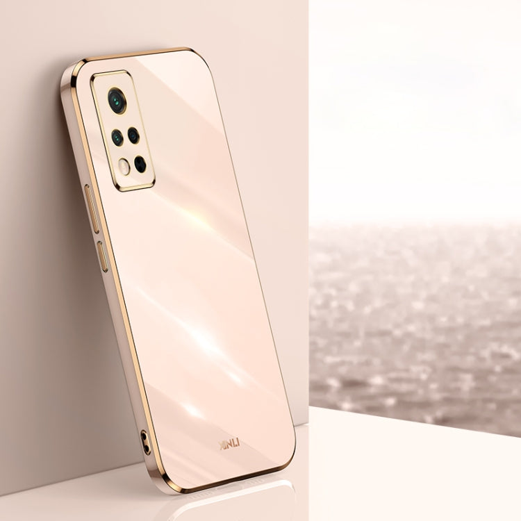 XINLI Straight Edge 6D Electroplate TPU Phone Case – TPU, For Honor V40 5G, For Honor X10 5G, For Huawei nova 8 5G, For Honor 50 For Honor V40 5G Pink