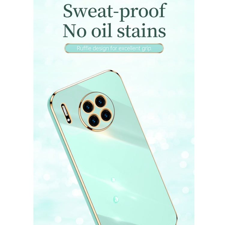 XINLI Straight Edge 6D Electroplate TPU Phone Case with Ring Holder – Ring Holder, TPU, For Huawei Mate 30, For Huawei Mate 30 Pro, For Huawei Mate 40