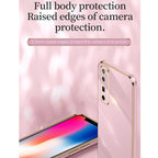 XINLI Straight Edge 6D Electroplate TPU Phone Case with Ring Holder – Ring Holder, TPU, For Huawei nova 7 5G, For Huawei nova 7 Pro 5G, For Huawei nova 7 SE