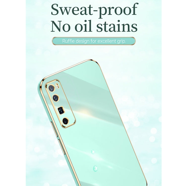 XINLI Straight Edge 6D Electroplate TPU Phone Case with Ring Holder – Ring Holder, TPU, For Huawei nova 7 5G, For Huawei nova 7 Pro 5G, For Huawei nova 7 SE