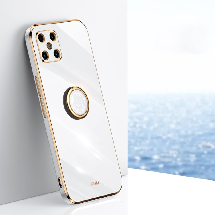 XINLI Straight Edge 6D Electroplate TPU Phone Case with Ring Holder – Ring Holder, TPU, For Huawei nova 8 5G, For Huawei nova 8 Pro 5G, For Huawei nova 8 SE For Huawei nova 8 SE White