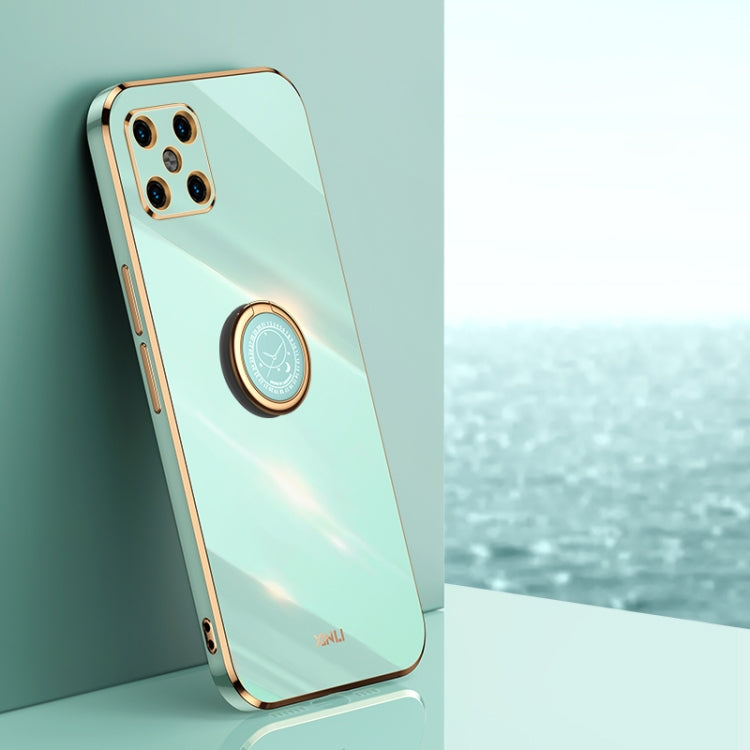 XINLI Straight Edge 6D Electroplate TPU Phone Case with Ring Holder – Ring Holder, TPU, For Huawei nova 8 5G, For Huawei nova 8 Pro 5G, For Huawei nova 8 SE For Huawei nova 8 SE Mint Green