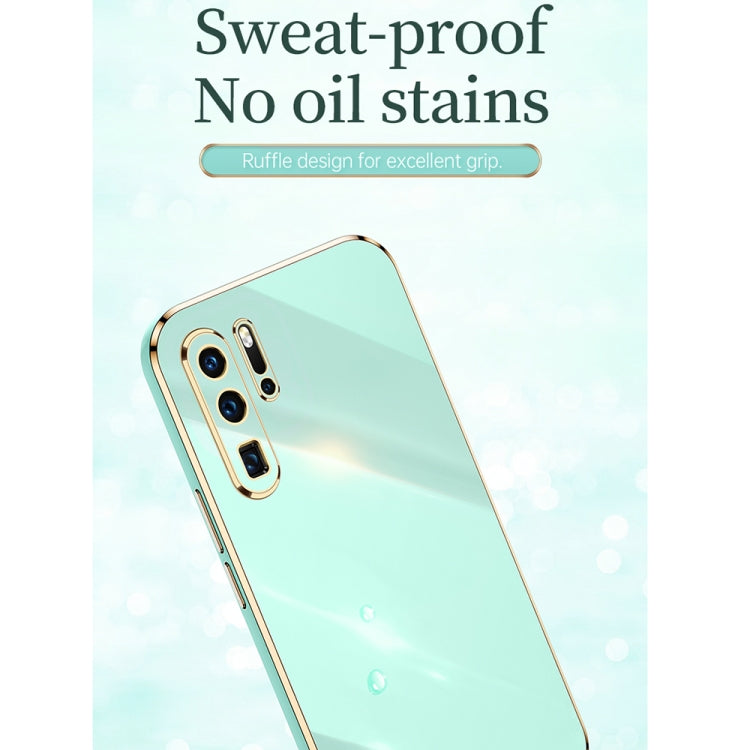 XINLI Straight Edge 6D Electroplate TPU Phone Case with Ring Holder – Ring Holder, TPU, For Huawei P30, For Huawei P30 Pro, For Huawei P30 Lite