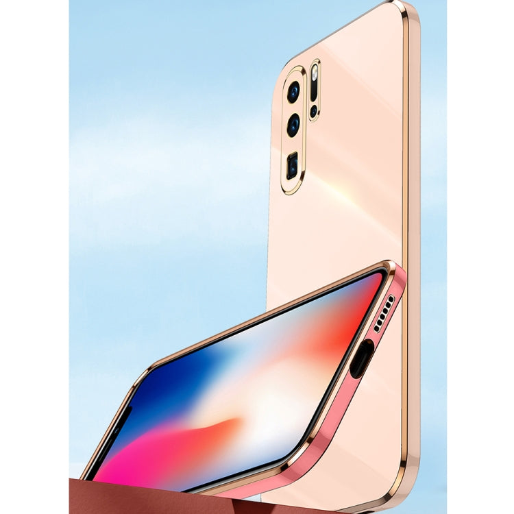 XINLI Straight Edge 6D Electroplate TPU Phone Case with Ring Holder – Ring Holder, TPU, For Huawei P30, For Huawei P30 Pro, For Huawei P30 Lite