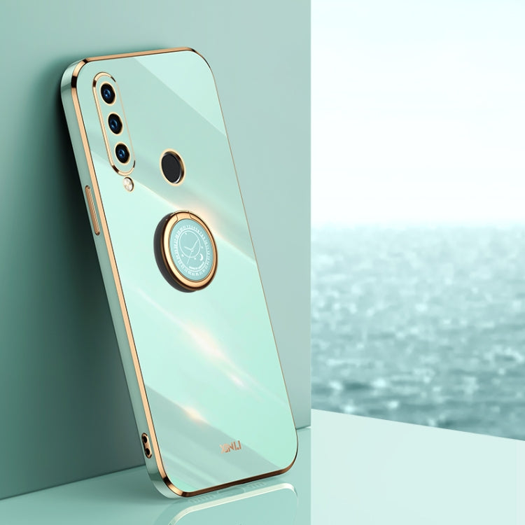 XINLI Straight Edge 6D Electroplate TPU Phone Case with Ring Holder – Ring Holder, TPU, For Huawei P30, For Huawei P30 Pro, For Huawei P30 Lite For Huawei P30 Lite Mint Green