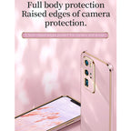XINLI Straight Edge 6D Electroplate TPU Phone Case with Ring Holder – Ring Holder, TPU, For Huawei P40, For Huawei P40 Pro, For Honor 20