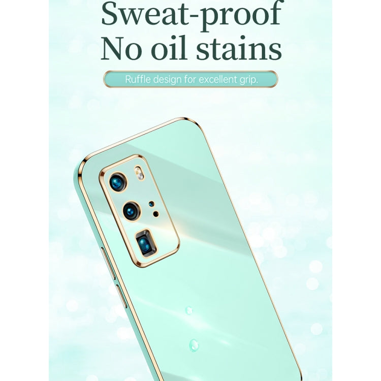 XINLI Straight Edge 6D Electroplate TPU Phone Case with Ring Holder – Ring Holder, TPU, For Huawei P40, For Huawei P40 Pro, For Honor 20