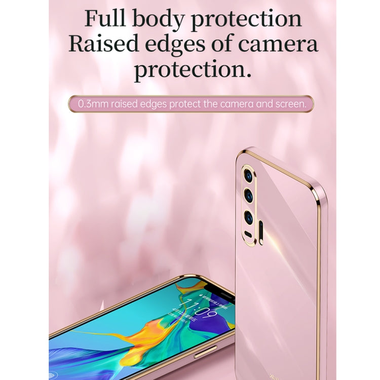 XINLI Straight Edge 6D Electroplate TPU Phone Case with Ring Holder – Ring Holder, TPU, For Honor 20 Pro, For Honor 20 Lite, For Honor 30