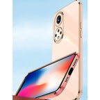 XINLI Straight Edge 6D Electroplate TPU Phone Case with Ring Holder – Ring Holder, TPU, For Honor 50, For Honor 50 SE, For Honor Play 3