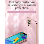 XINLI Straight Edge 6D Electroplate TPU Phone Case with Ring Holder – Ring Holder, TPU, For Honor Play 5T Youth, For Honor V40 5G, For Honor X10 5G