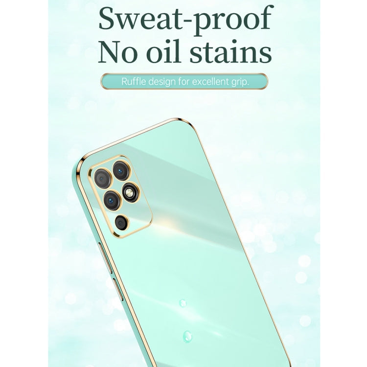 XINLI Straight Edge 6D Electroplate TPU Phone Case with Ring Holder – Ring Holder, TPU, For Honor Play 5T Youth, For Honor V40 5G, For Honor X10 5G