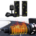 WUPP CS-974B1 Motorcycle Modified Hook and Loop Fastener Intelligent Electric Heating Hand Cover Heated Grip with Three Gear Temperature Control, CS-974B1 CS-974B1