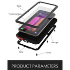LOVE MEI Metal Shockproof Waterproof Dustproof Protective Case with Glass – Shockproof, Waterproof, For LG V60 ThinQ 5G