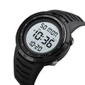 SKMEI 1632 Dual Time Display Luminous Electronic Watch, Support Alarm Clock Black and White