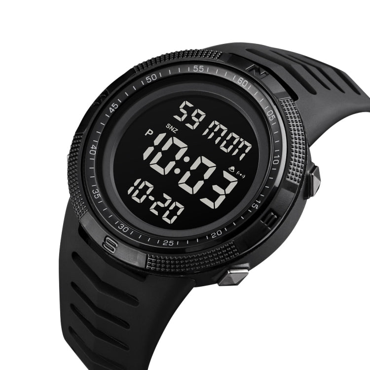 SKMEI 1632 Dual Time Display Luminous Electronic Watch, Support Alarm Clock Black