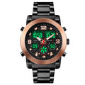 SKMEI 1642 Three-time Display Luminous Electronic Watch, Support Alarm Clock Rose Gold
