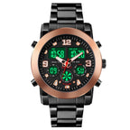 SKMEI 1642 Three-time Display Luminous Electronic Watch, Support Alarm Clock Rose Gold