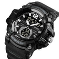 SKMEI 1725 Three Time LED Digital Display Timing Luminous Electronic Watch Black