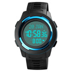 Watch – 1729 Qibla Calendar Timing Multifunctional LED Digital Display Luminous... Blue and White