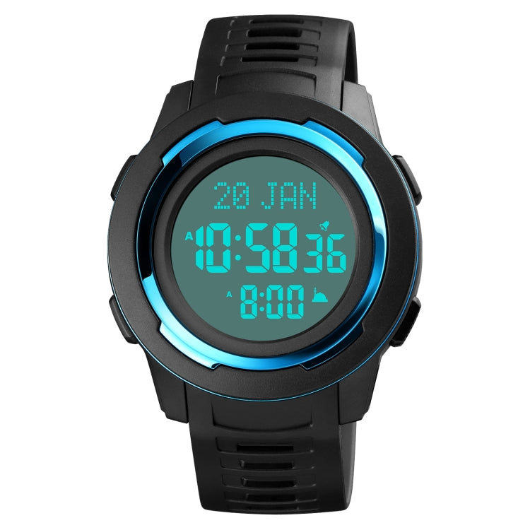 Watch – 1729 Qibla Calendar Timing Multifunctional LED Digital Display Luminous... Blue and White