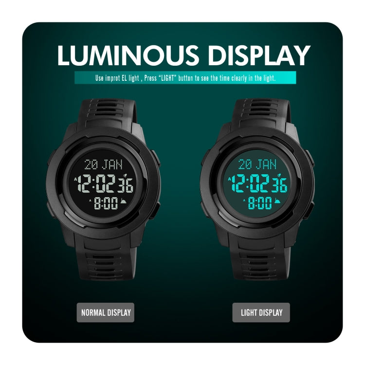 Watch – 1729 Qibla Calendar Timing Multifunctional LED Digital Display Luminous...