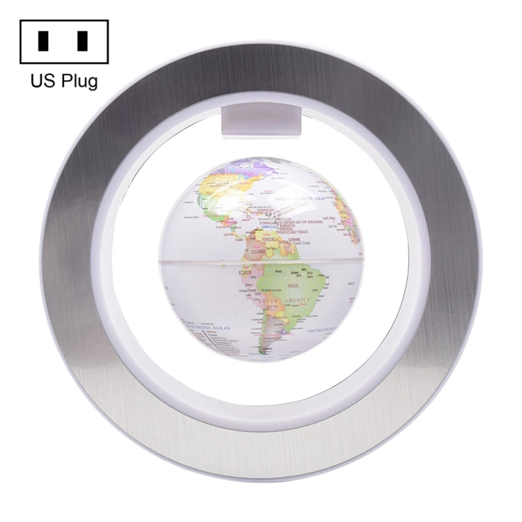 Living Room Desktop Decorations Magnetic Levitation Globe with LED Light, AU Plug, US Plug, EU Plug, UK Plug – Magnetic US Plug Beige White