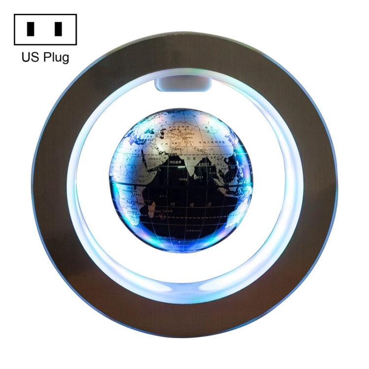 Living Room Desktop Decorations Magnetic Levitation Globe with LED Light, AU Plug, US Plug, EU Plug, UK Plug – Magnetic US Plug Silver Black