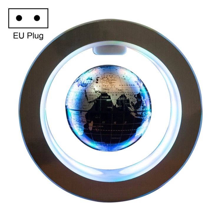 Living Room Desktop Decorations Magnetic Levitation Globe with LED Light, AU Plug, US Plug, EU Plug, UK Plug – Magnetic EU Plug Silver Black