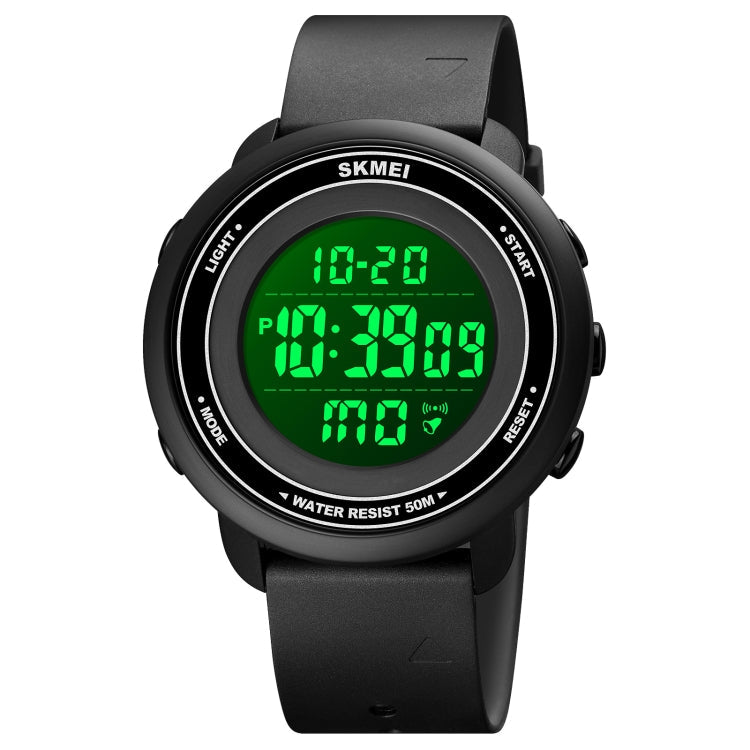 Watch – 1736 Triplicate Round Dial Timing LED Digital Display Luminous... Black