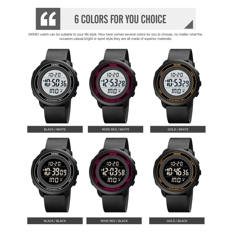 Watch – 1736 Triplicate Round Dial Timing LED Digital Display Luminous...