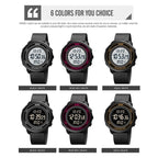 Watch – 1736 Triplicate Round Dial Timing LED Digital Display Luminous...