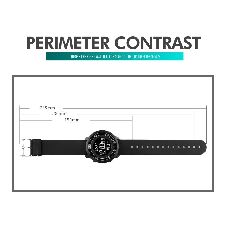 Watch – 1736 Triplicate Round Dial Timing LED Digital Display Luminous...