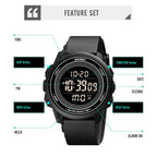 Watch – 1736 Triplicate Round Dial Timing LED Digital Display Luminous...
