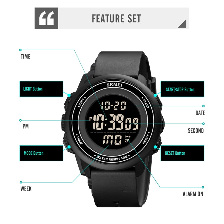 Watch – 1736 Triplicate Round Dial Timing LED Digital Display Luminous...