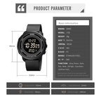 Watch – 1736 Triplicate Round Dial Timing LED Digital Display Luminous...