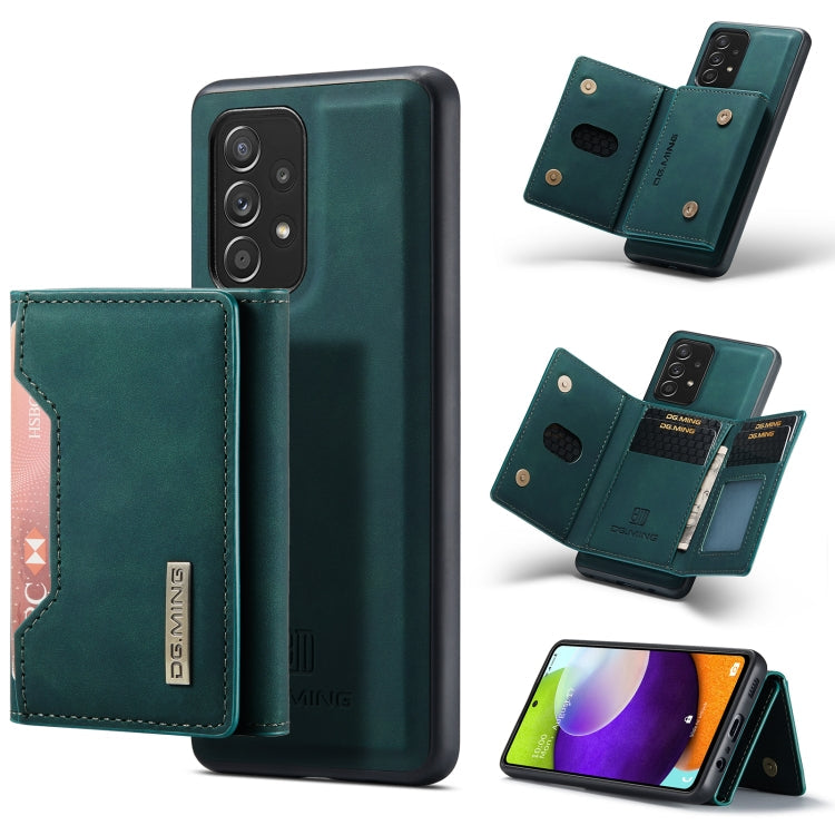 DG.MING M2 Series 3-Fold Multi Card Bag + Magnetic Back Cover Shockproof Case with Wallet & Holder Function – Shockproof, Magnetic, Card Slot, For Samsung Galaxy A52 5G / 4G, For Samsung Galaxy Note20, For Samsung Galaxy S20 FE For Samsung Galaxy A52 5G 4G Green