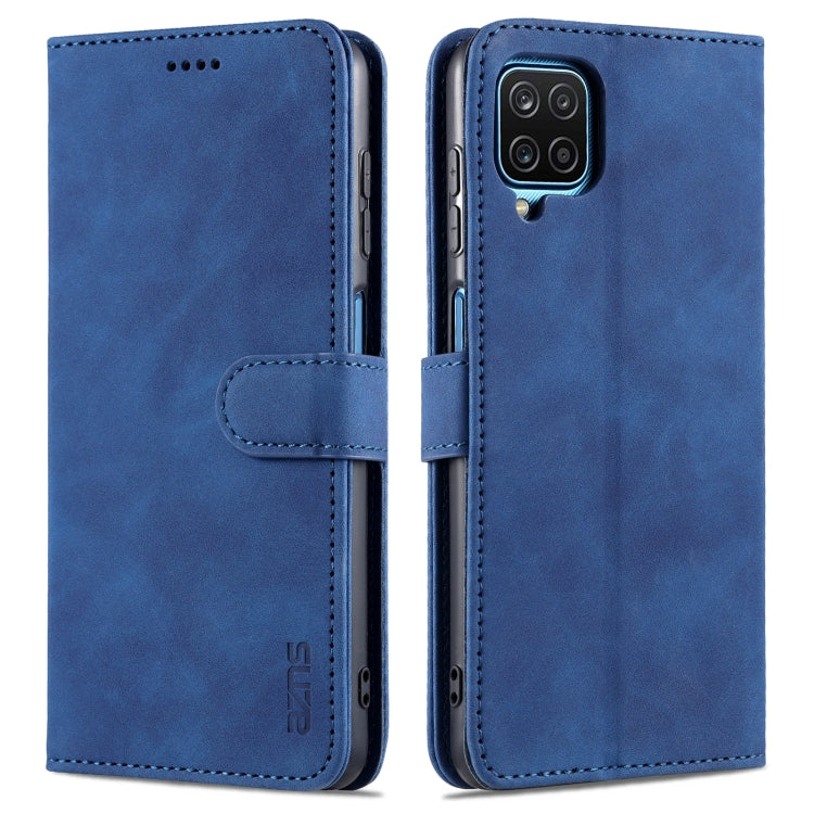 AZNS Skin Feel Calf Texture Horizontal Flip Leather Case with Card Slots & Holder & Wallet, For Samsung Galaxy M62 / F62, For Samsung Galaxy Note10+, For Samsung Galaxy Note20, For Samsung Galaxy Note20 Ultra For Samsung Galaxy M62 F62 Blue