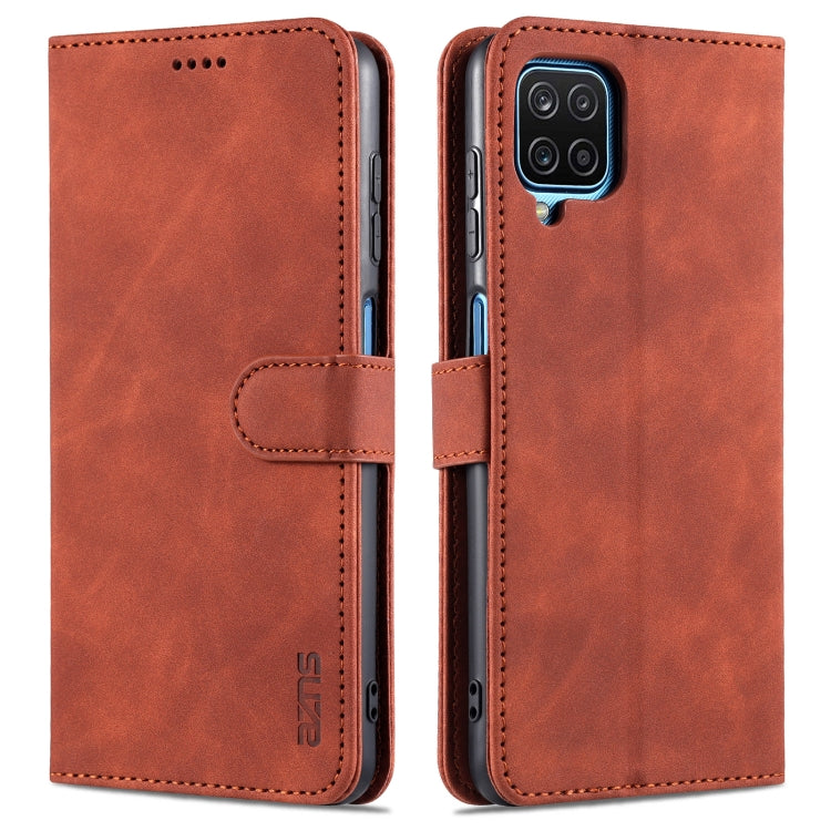 AZNS Skin Feel Calf Texture Horizontal Flip Leather Case with Card Slots & Holder & Wallet – Card Slot, Flip, Leather, For Samsung Galaxy M62 / F62, For Samsung Galaxy Note10+, For Samsung Galaxy Note20, For Samsung Galaxy Note20 Ultra For Samsung Galaxy M62 F62 Brown