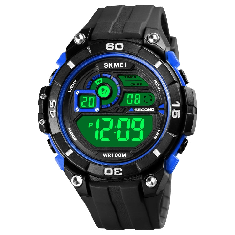 SKMEI 1756 Dual Time Countdown Alarm Clock Men Sports Luminous Electronic Watch Blue