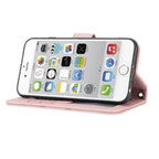 Embossed Striped Magnetic Buckle PU + TPU Horizontal Flip Leather Case with Holder & Card Slot & Wallet & Photo Frame & Sling, For iPhone 8 / 7 / 6, For iPhone 8 Plus / 7 Plus / 6 Plus