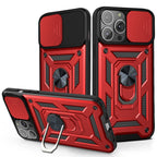 Sliding Camera Cover Design TPU+PC Protective Case, For iPhone 13 Pro Max For iPhone 13 Pro Max Red