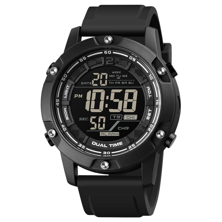SKMEI 1762 Triplicate Round LED Dual Time Digital Display Waterproof Luminous Electronic Watch, SKMEI 1762 SKMEI 1762